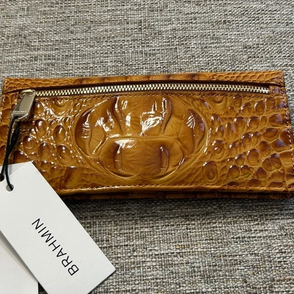 NWT Brahmin Ady Wallet Dark Rum Melbourne Leather Wallet